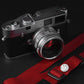 Funleader leica m3 925 silver shutter speed dial brooch pinned on red strap